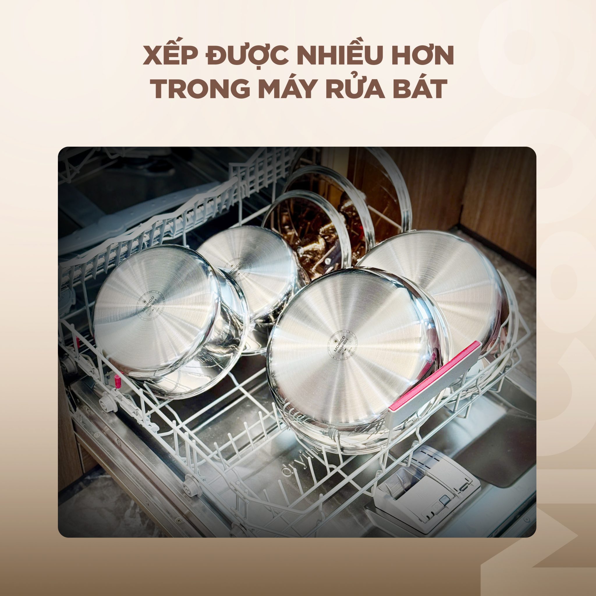 Bộ Nồi INOX 304 Cán Rời 8 Món Morico MC809 - Morico Việt Nam