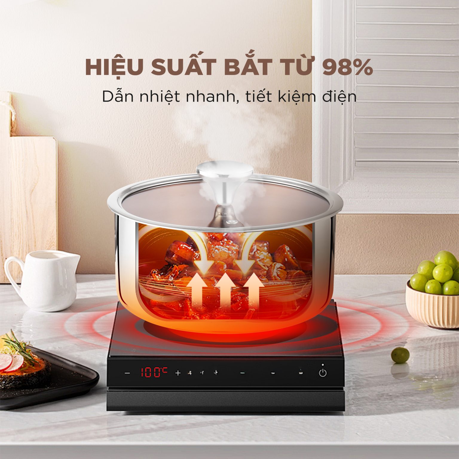 Bộ Nồi INOX 304 Cán Rời 8 Món Morico MC809 - Morico Việt Nam
